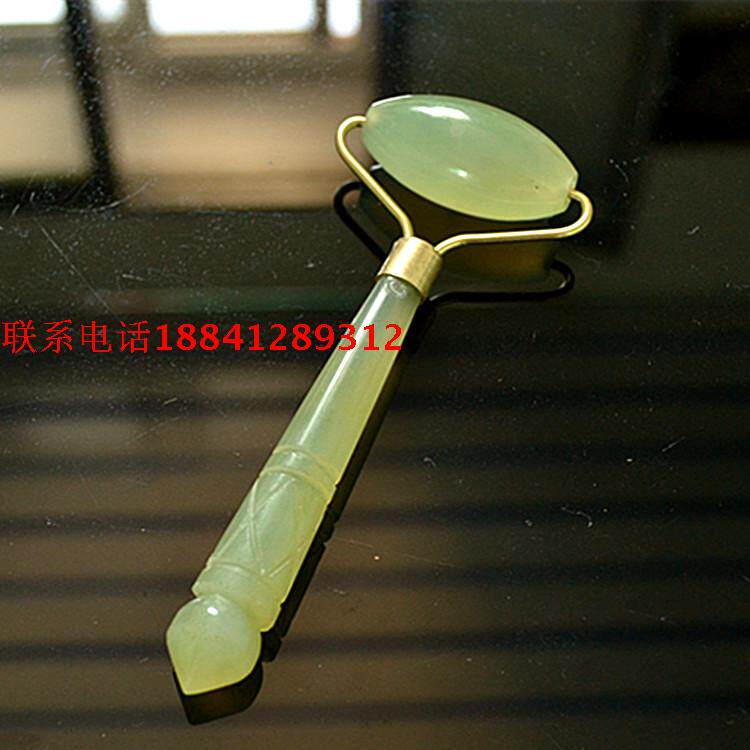 玉石轮脸部眼部面部按摩器岫玉美容器滚轮推脸器一手货源