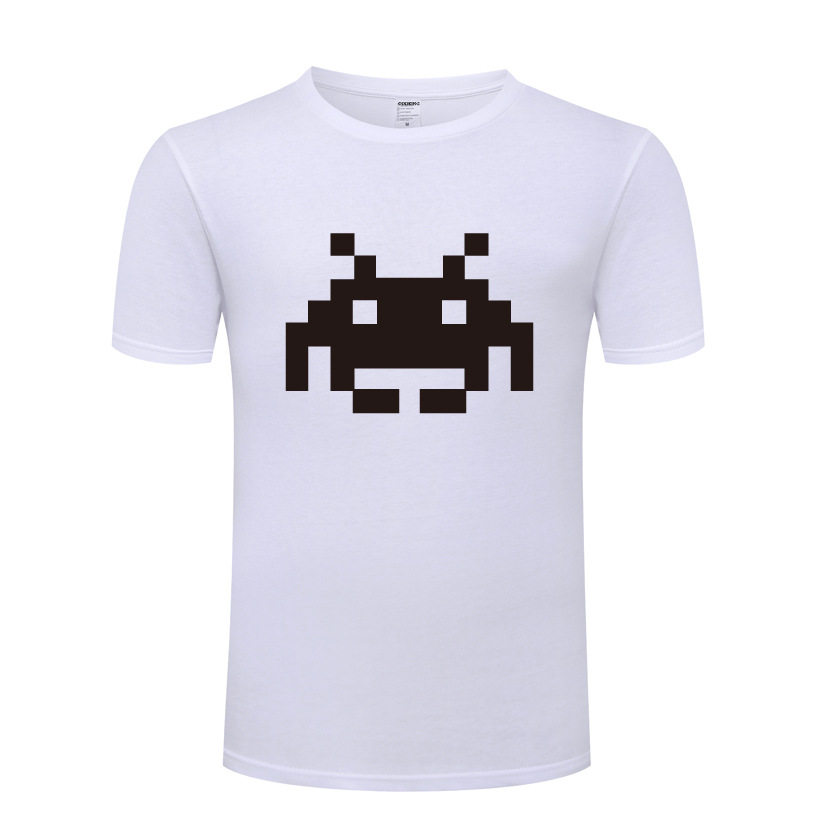 新款纯棉男式短袖T恤 Space Invader 太空侵略者 游戏 厂家直销