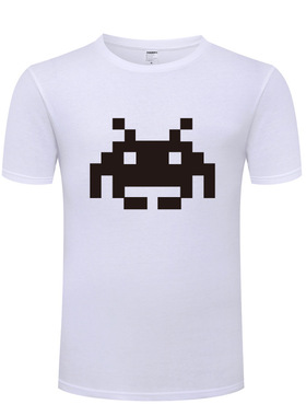 新款纯棉男式短袖T恤 Space Invader 太空侵略者 游戏 厂家直销