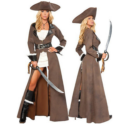 Halloween Costume 加勒比海盗cos女款游戏服骑士装角色扮制服