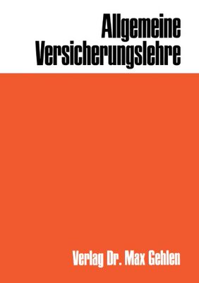 【预售】Allgemeine Versicherungslehre