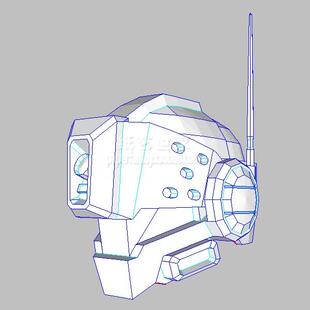 需自制！Sniper高达头盔3D纸模型1:1可头戴 通用狙击 cos道具8483