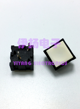 台湾HONGJU进口轻触按键开关 TS3-A-WN 2脚白色 方形复位 12X12