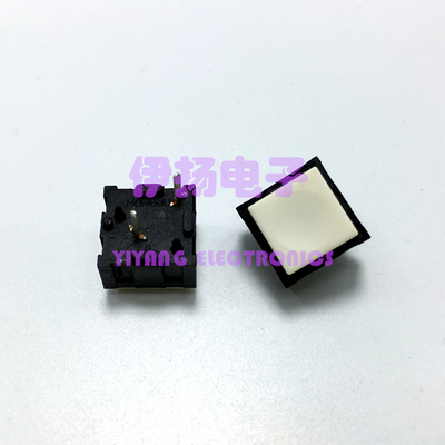 台湾HONGJU进口轻触按键开关 TS3-A-WN 2脚白色 方形复位 12X12