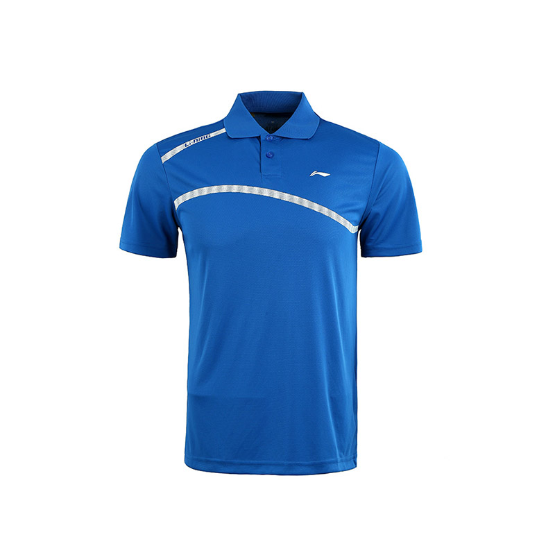 Polo sport homme LINING APLJ185 en coton - Ref 551535 Image 1