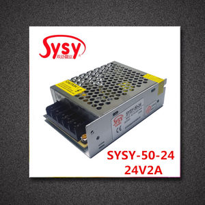 双迎盛业SYSY-50-24V2A直流开关电源 DC24V稳压工控集中供电LED