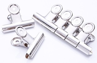 得力6#圆形铁票夹9526 报刊资料整理不锈钢夹子金属银色6个装19mm