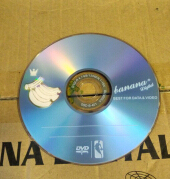 香蕉DVD-R刻录盘 4.7G 16X 100片装 空白光盘刻录碟DVD蓝色荧光版