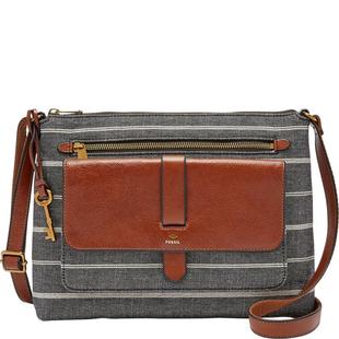Fossil 男包单肩包中号精致拼接典雅时尚 美国直邮 CT39-334914