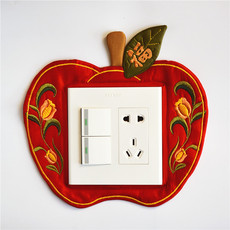 Декор для выключателя 新品 120型手工布艺开关套 插座套