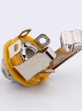 6.5双声道音频金属插座 插孔带开关 大三芯立体声6.5母座 6.5座