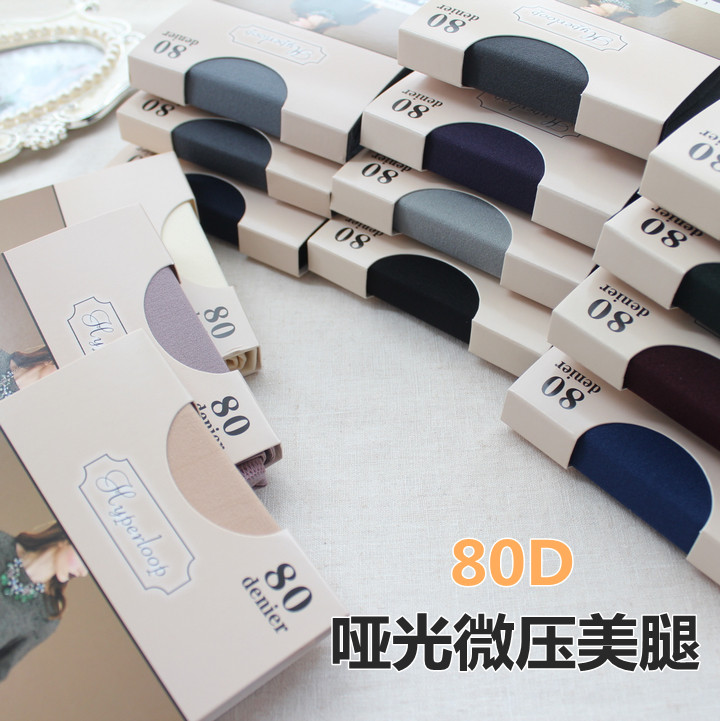 哑光新款80d糖果色天鹅绒连裤袜