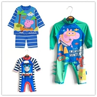 New George Pig Peggy Boy Boy Baby Áo dài tay áo Xiêm Trẻ em Áo tắm Thomas Siamese - Đồ bơi trẻ em bộ bikini 2 chi tiết cho bé 