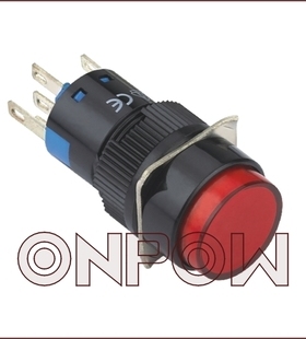 红波按钮 LAS1-AY-11 开孔16mm 电流3A 自复位