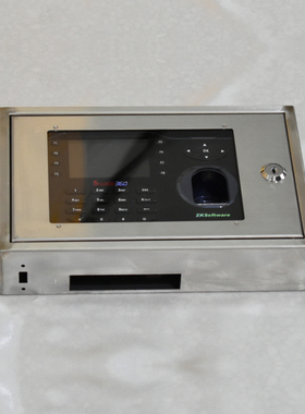 中控iclock360考勤机不锈钢保护盒300金属外壳指纹打卡签到防护罩