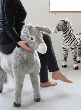 ZOO动物毛绒座椅 室内装饰玩偶小毛驴