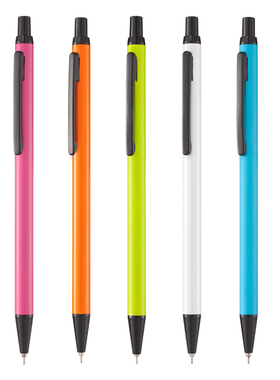 齐心GP5005中性笔0.5mm黑色签字笔金属彩色笔杆创意学生水笔文具