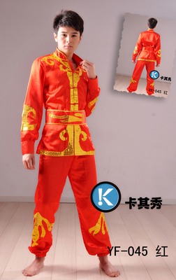 艺博舞龙服装打鼓服表演舞龙灯舞狮子道具秧歌服装演出服订制写字