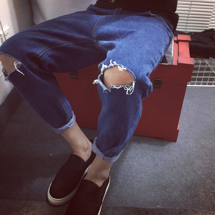 Jeans pour adolescent droite en vrac pour été - Ref 1462996 Image 1