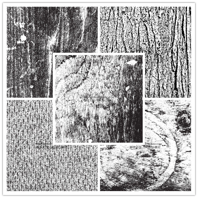 A2935矢量抽象黑白木纹纹理图案 AI设计素材