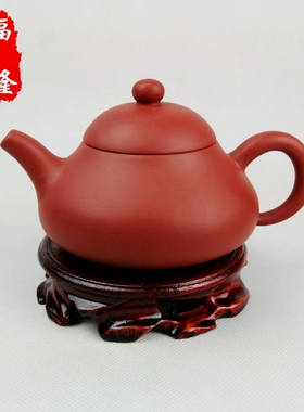 热卖原矿潮州红泥朱泥茶壶仿古梨形壶西施玉乳紫砂壶　倒立密封好