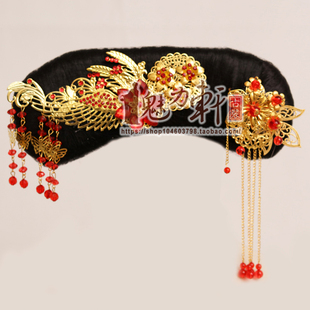 满旗小皇后旗头/豪华配饰凤凰凤钗格格旗头/清朝格格头饰皇后太后