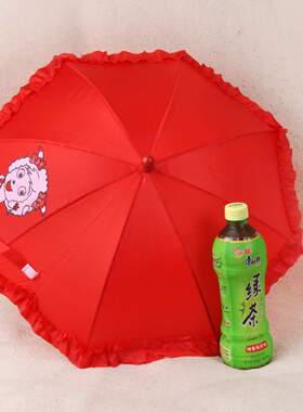 52CM直径宝宝玩具伞卡通图案公主小伞雨伞儿童伞长杆伞晴雨小花边
