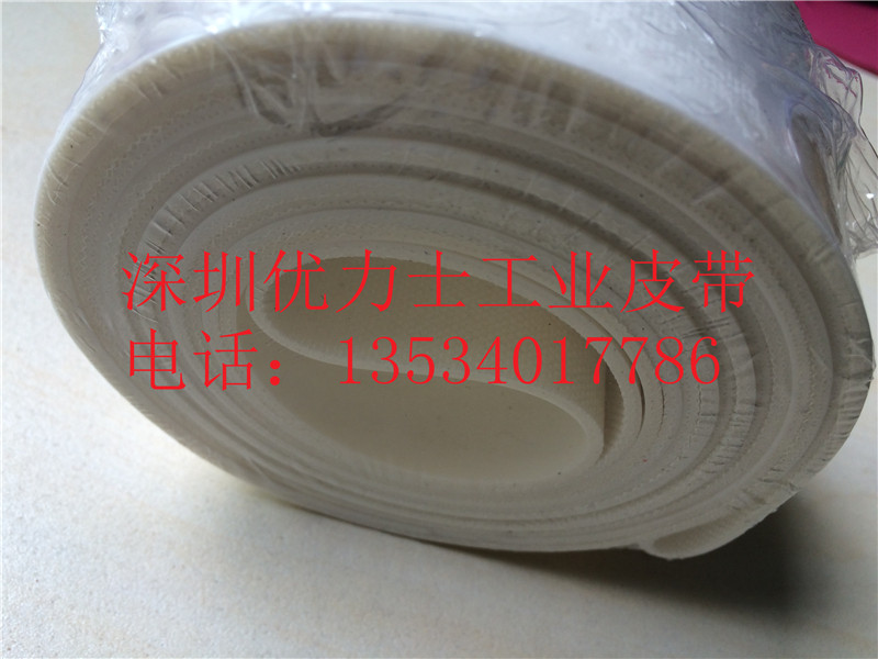 传送带PU白色机械pu传送带图片