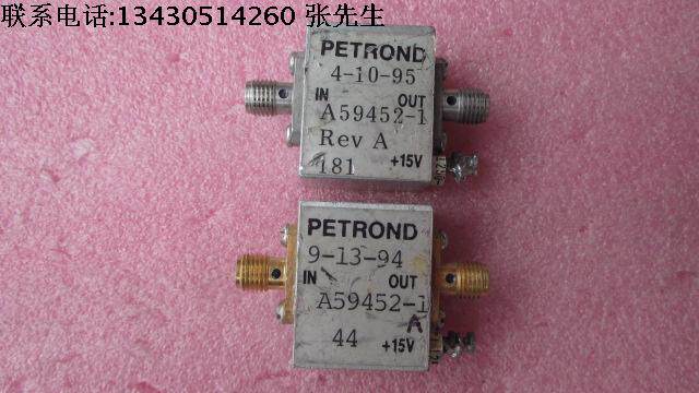 美国PETROND进口 A59452-1  250-2200MHz 20dB SMA接头 低噪声微波放大器  质量包好，包能用 可提供详细测试图 工作频率：250-2200MHz