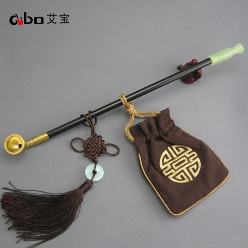 艾宝老式黄铜大号烟斗玉石