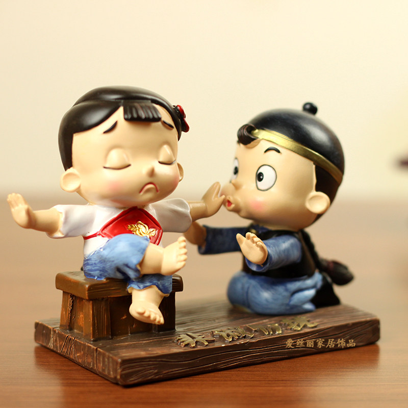 非诚勿扰情侣摆件结婚礼物阿二情史创意工艺礼品家居饰品车品车饰