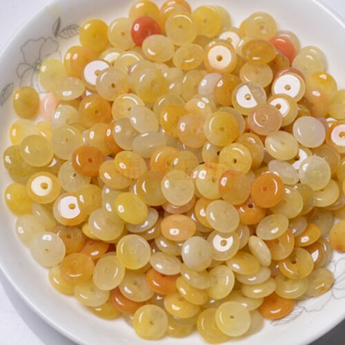 diy天然毫米平安扣散珠