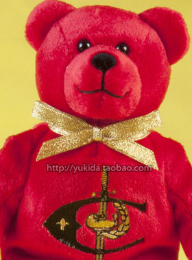 正版美国HolyBears CARONDELET学校纪念泰迪熊毛绒布艺类玩具公仔