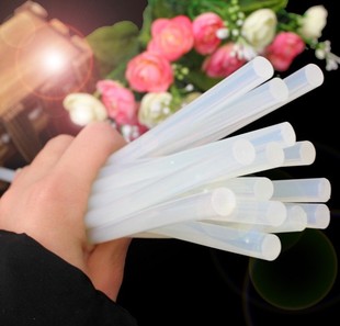 新品 热熔胶棒7mm11mm透明热溶胶条热熔胶枪手工DIY高粘速溶