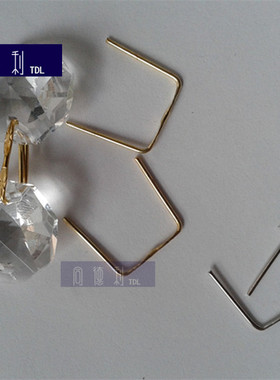 方形米字扣 新品 铜金银色八角珠长条连接器珠帘水晶灯配件diy