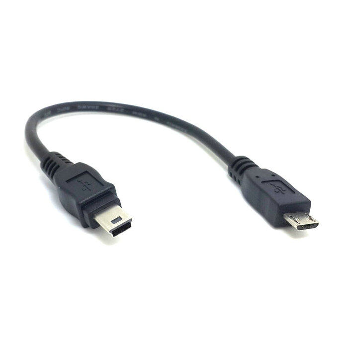 0.2米micro usb公对Mini usb公充电数据线短安卓手机转迷你5芯