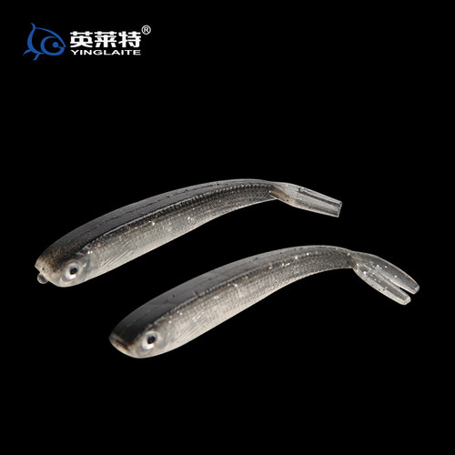 英莱特软体鱼路亚软饵叉尾铅头钩t尾软虫拟饵仿真饵2g 6.5cm - 封面