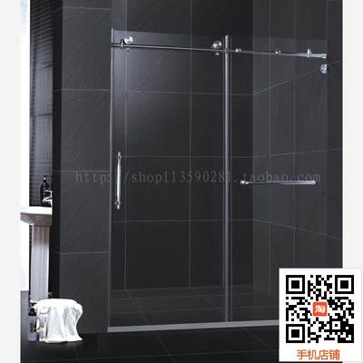 淋浴房整体简易淋浴房卫生间屏风隔断汽车级钢化玻璃干湿分区浴屏