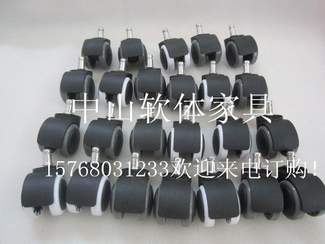 静音新款卡簧万向2寸办公椅轮子轱辘脚轮 转椅电脑椅老板椅PU滑轮