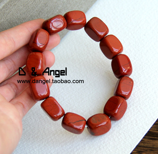 淘宝d家男士天然红竹石手链方形红竹石aaa级男款进口限量款礼物