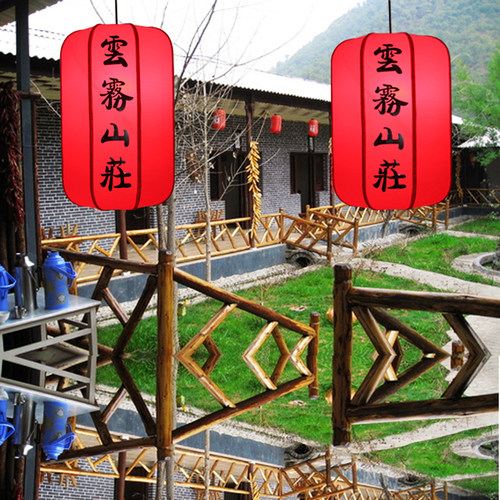 中式古典布艺吊灯长形茶楼餐厅会所工程灯具灯笼灯婚庆灯具复古灯