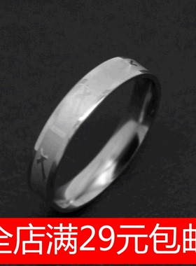 钛钢十字架情侣指环尾戒