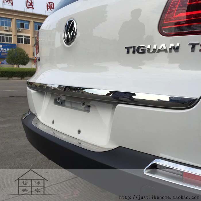 10-15款途观 专用不锈钢后备箱饰条 新途观 行李箱后尾门下饰条贴