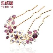 Ya na hair jewelry full rhinestone elegant four-tooth hair comb-Chai hairpin hair accessories hair comb M0007