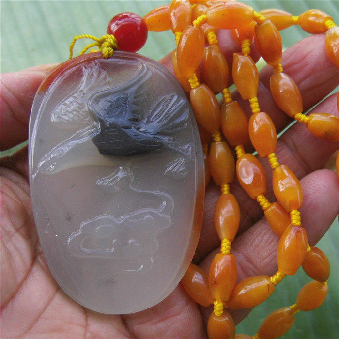 云南黄龙玉大展宏图吊坠玉石挂件手工玉饰品珠宝首饰宝石项链玉坠