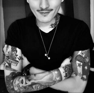 美国10cm以下金色60CM现货潮牌  健身哑铃吊坠情侣项链 李晨同款