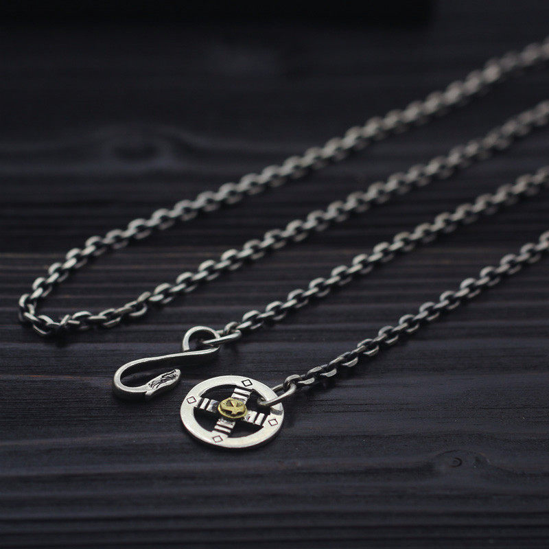 925 Silver Necklace Taijiao Chain Carving Nation Takahashi Indiana manual cross Frisbee diyin the Accessories/Fashion Jewelry, Necklace  category - from Buy2taobao.com to provide professional Taobao agent buy service