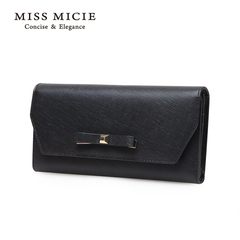 MICIE/beautiful city purse 2015 new wave European fashion bows leather large zip around wallet money clip