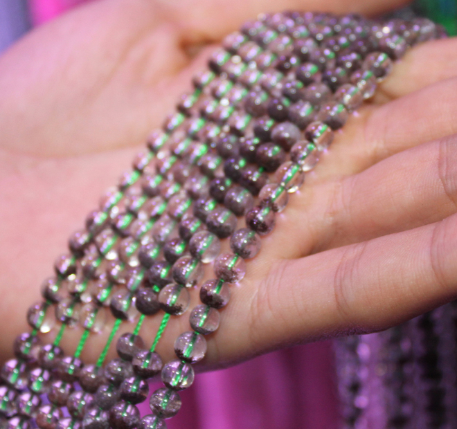 diy绿幽灵半成品水晶散珠