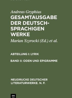 【预售】Oden Und Epigramme